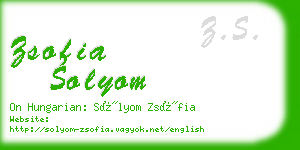 zsofia solyom business card