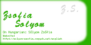 zsofia solyom business card